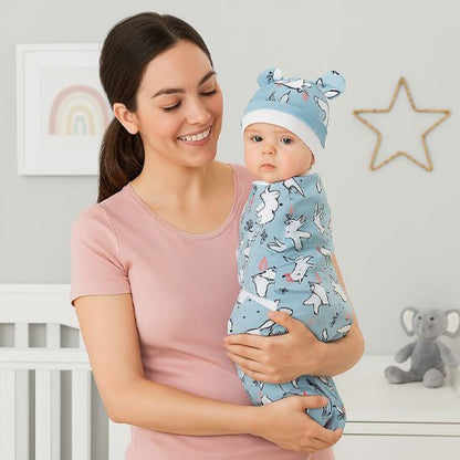 Couverture emmaillotage | Ultra - douce - Mon Bébé Saphir