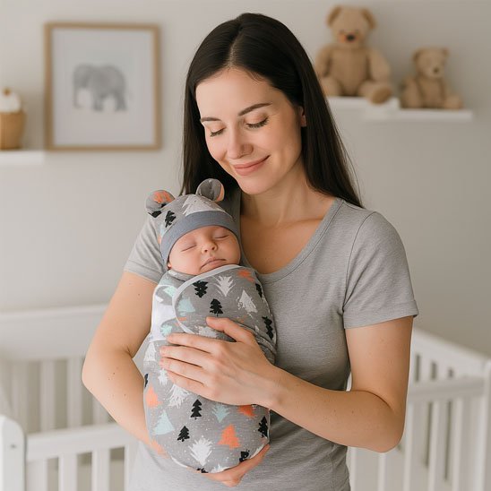 Couverture emmaillotage | Ultra - douce - Mon Bébé Saphir